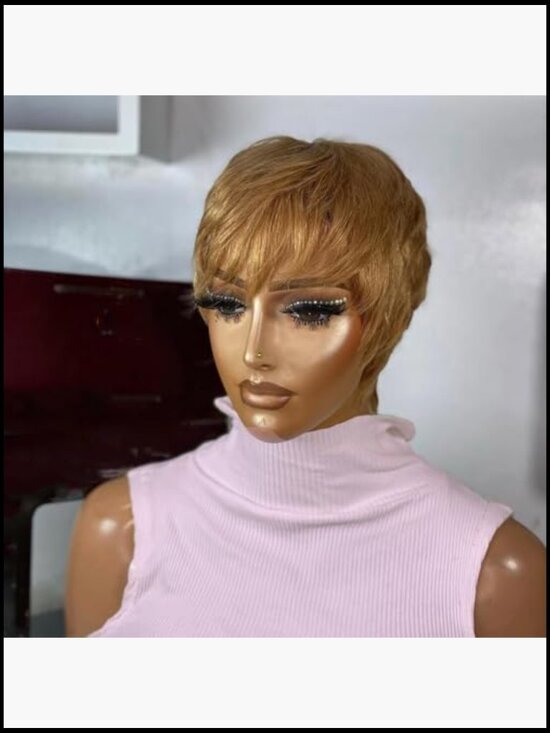 Human Hair Pixie Cut Wig Glueless Short Straight Ready to Wear Natural Look main image 5